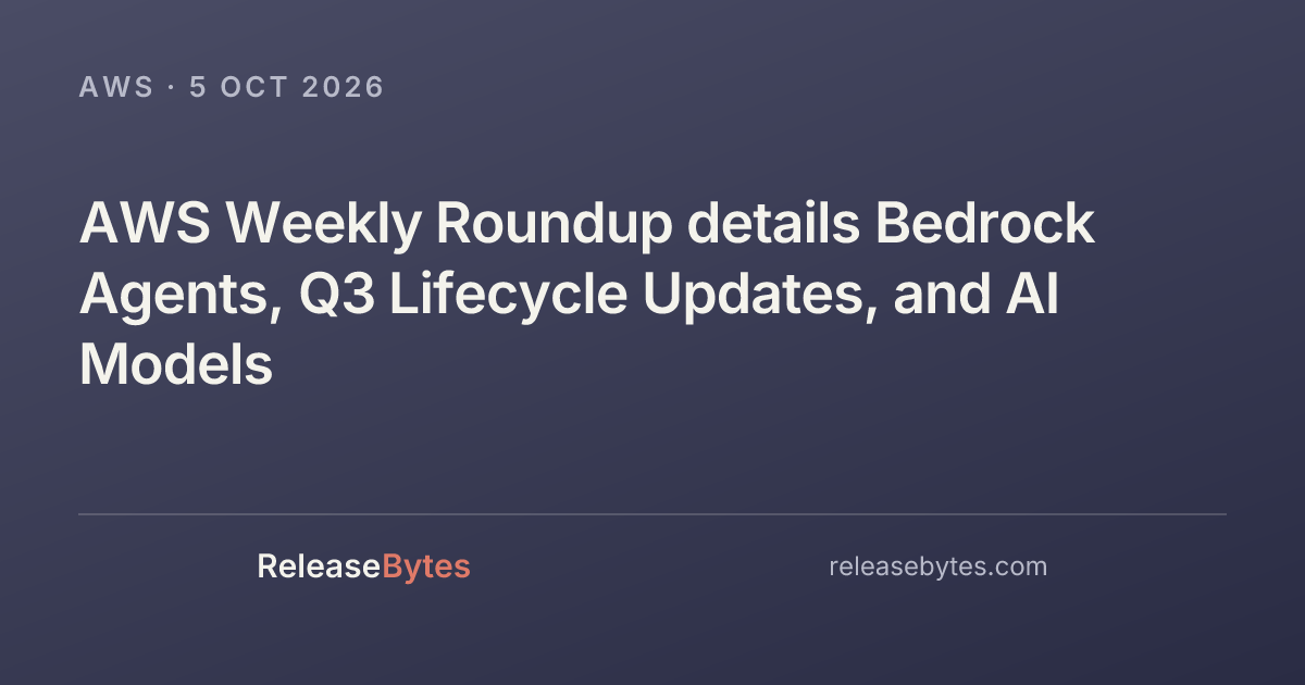Photo: releasebytes.com AWS Rolls Out Amazon Bedrock Managed Agents Powered by OpenAI