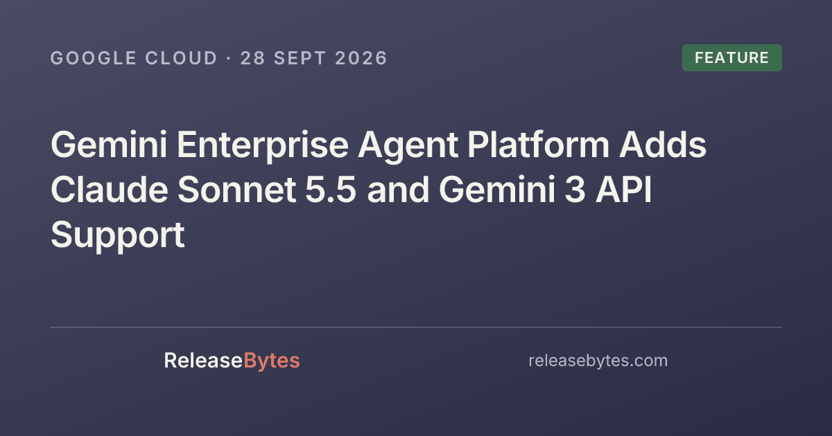 Gemini Enterprise Agent Platform Adds Claude Sonnet 5.5 and Gemini 3 ...